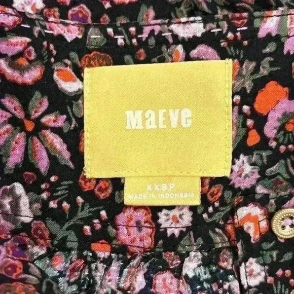 Maeve By Anthropologie Women's Floral Long Sleeve Blouse Size XX  Small - Picture 3 of 4